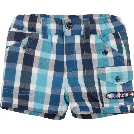 BERMUDA POPELIN CUADROS DEEP BLUE TUC TUC
