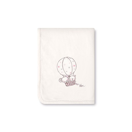 MANTA DOS CARAS GLOBO ROSA COCHE (80X110) PIRULOS