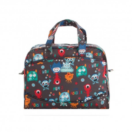 BOLSO MICROFIBRA + CAMBIADOR  MONSTERS PIRULOS