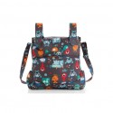 BOLSO MICROFIBRA + CAMBIADOR  HAPPY ZOO PIRULOS