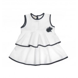 VESTIDO BLANCO VOLANTES FARO PAZ RODRIGUEZ