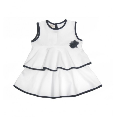 VESTIDO BLANCO VOLANTES FARO PAZ RODRIGUEZ