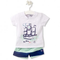 CAMISETA + BERMUDA PUNTO BABY SAILOR TUC TUC