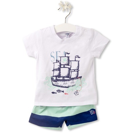 CAMISETA + BERMUDA PUNTO BABY SAILOR TUC TUC